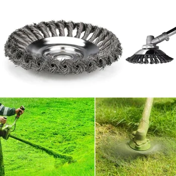 

6inch Steel Wire Grass Trimmer Head Lawn Mower Grass Eater Wheel Weeding Trimmer Brush Cutter Tools Part Garden Lawn Supplies