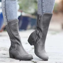 SAGACE/женские ботильоны в стиле ретро; однотонные ботинки с квадратным каблуком; повседневные ботинки в римском стиле; повседневная обувь на молнии; шикарная модная обувь