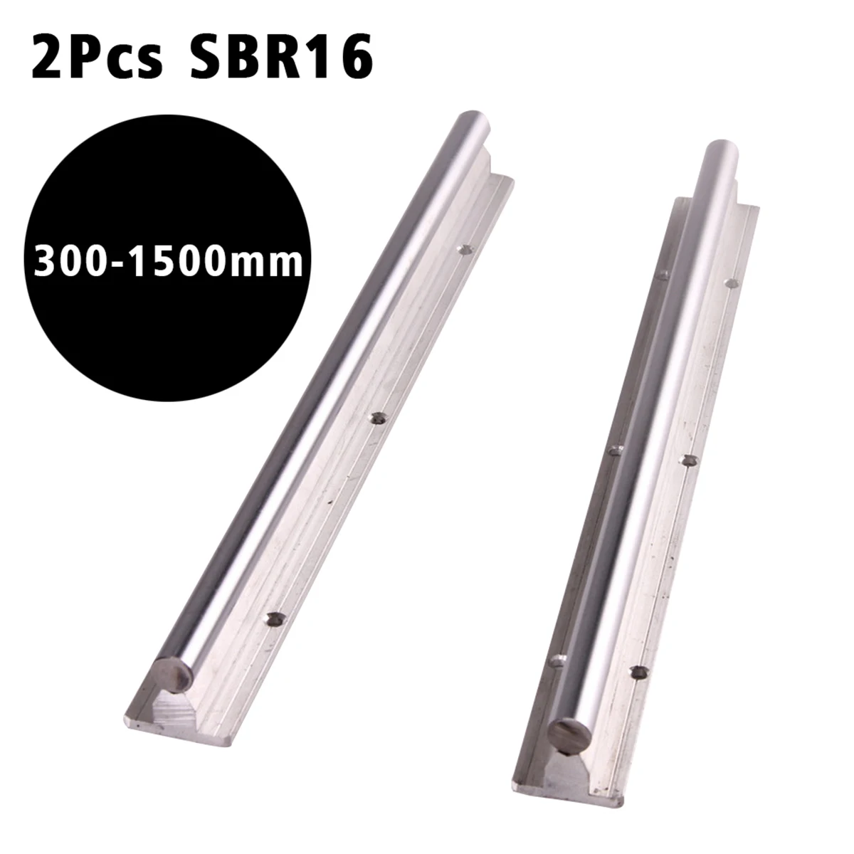 2pcs Bearing Linear Supported Rail Sbr16mm 300 400 500 600 1000 1200 1500 Mm Linear Guide Rail