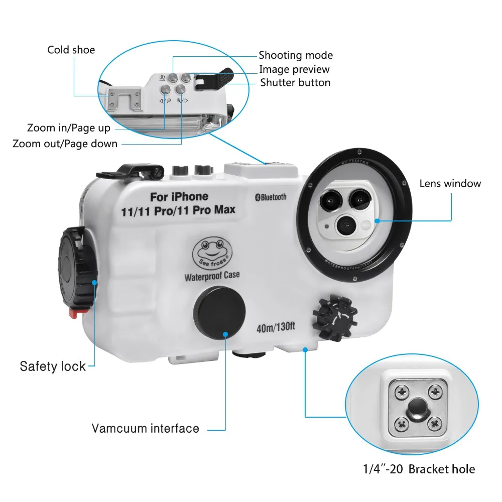 Bluetooth Underwater Case Waterproof Case Diving