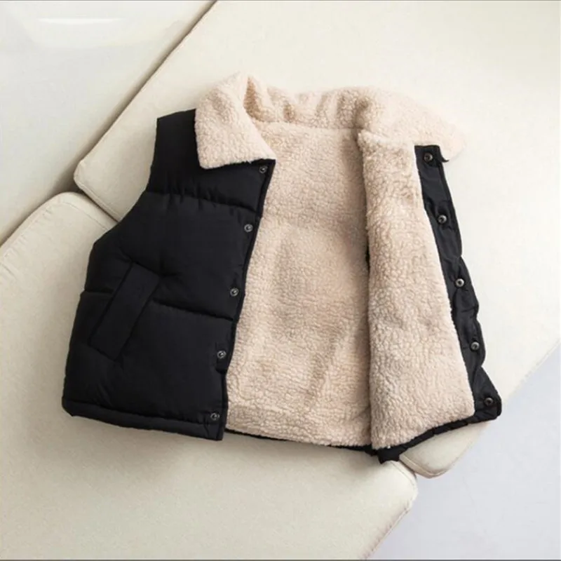 Autumn Winter Boys Girls Sleeveless Hooded Vest Jacket Cartoon Print Coat Kids Warm Vest Outwear Clothes children vest