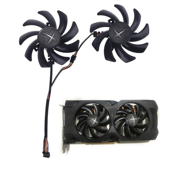 

2pcs 85mm 480/470 Graphics 4Pin 0.35A VGA Cooler Fan for XFX R9 390/390X 8G RX48 U4LD