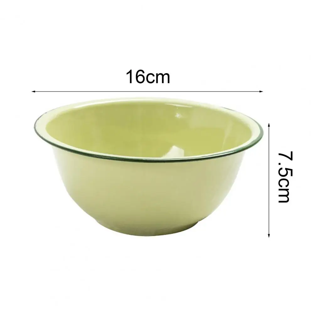 Heiße Verkäufe!!! Emaille Schüssel Verdickt Nostalgischen Grün Salat Pasta Suppe Becken für Abendessen