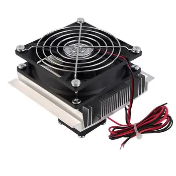 

60W Thermoelectric Peltier Cooler Refrigeration Semiconductor Cooling System Kit Cooler Fan Finished Set Computer Components