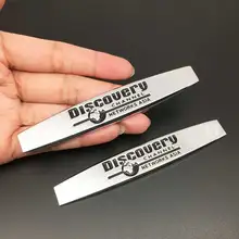 2 pçs discovery channel redes ásia metal adesivos fender lado traseiro tronco emblema emblema estilo do carro para land rover acessórios