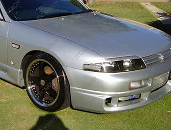Неокрашенные стеклопластиковые фары Брови Веки для Nissan Skyline R33 GTR