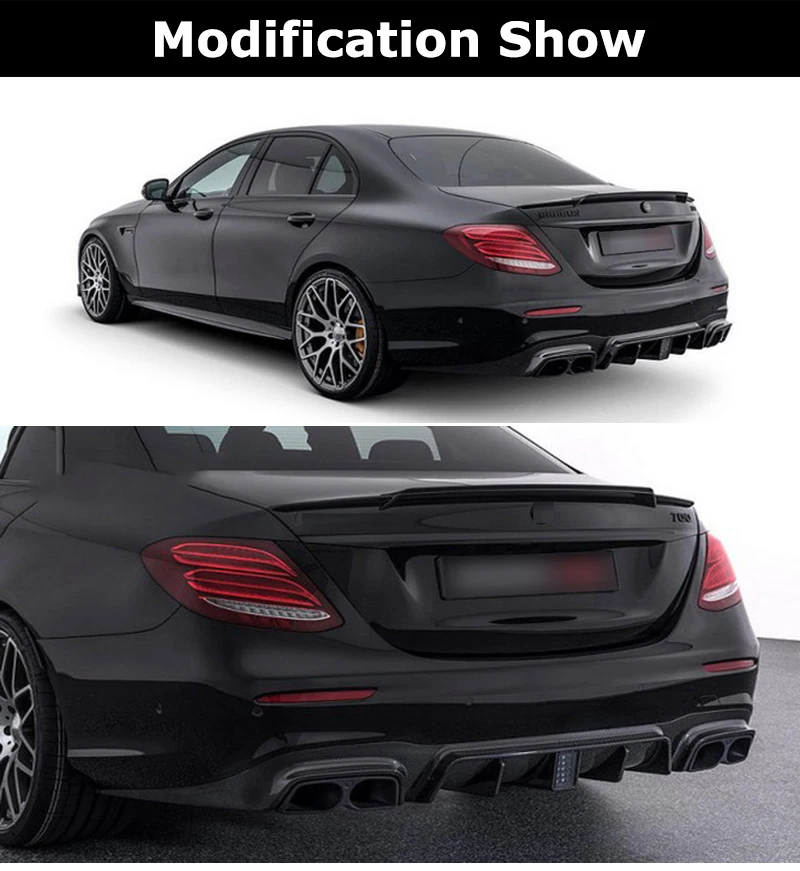 W213 B Стиль FRP из углеродного волокна материал заднее крыло спойлер для BENZ E260 E300 E350 изменить
