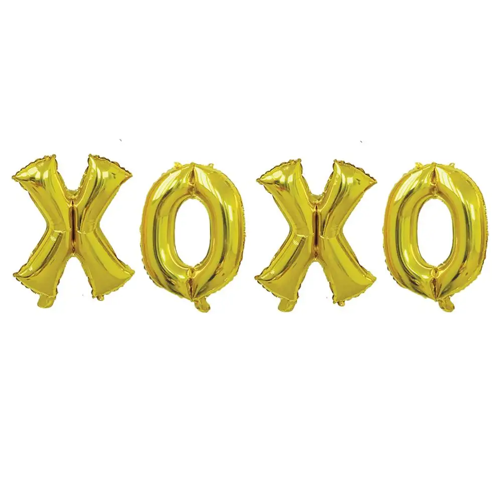 As picture XOXO Фольга Письмо воздушный шар Globos для Дня Святого Валентина Декор подарок - Цвет: As picture