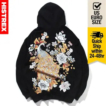 

HISTREX 100% Cotton Gold Foil Chinese Phoenix Hoodie Men High Quality Jacket Felpe Homme Harajuku Casual Hoody Man Mens Hoodies
