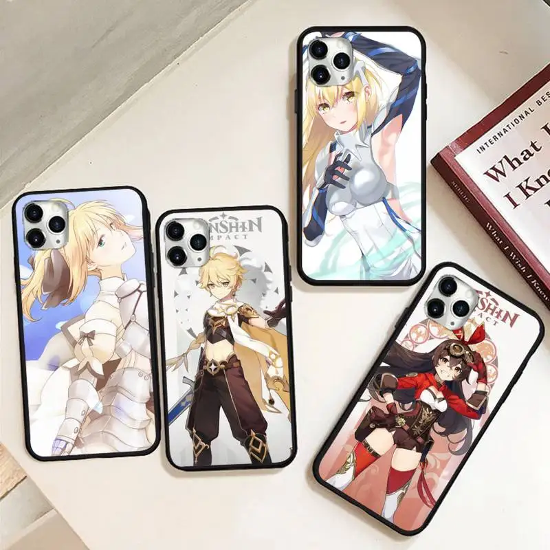 

Hot Game Genshin Impact Phone Case for iPhone 11 12 mini pro XS MAX 8 7 6 6S Plus X 5S SE 2020 XR