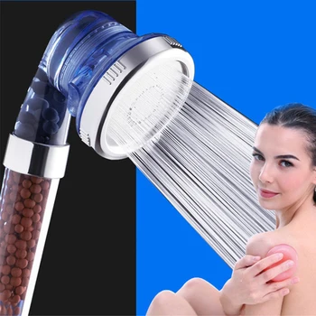 

Bath Shower Adjustable Jetting Shower Head High Pressure Saving Water Bathroom Anion Filter Shower Nozzle Bathroom Accessories