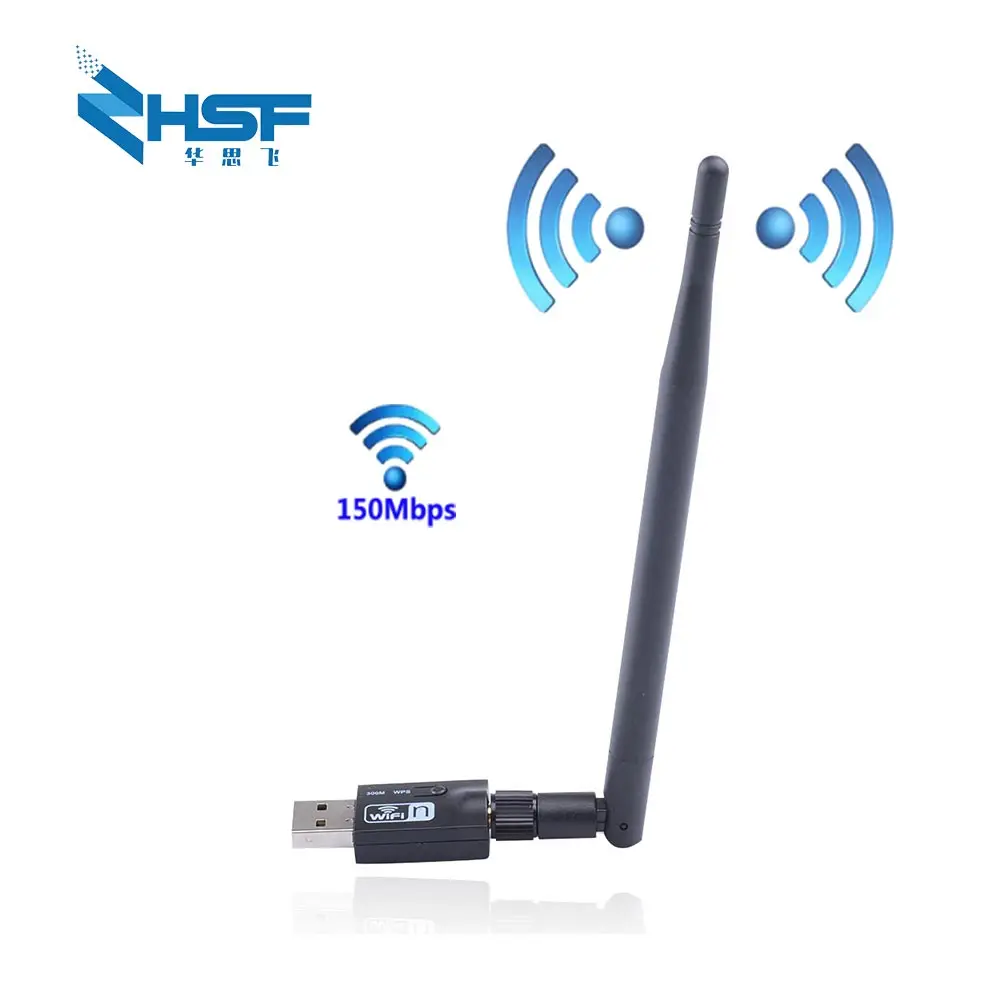 USB 2 0 WiFi беспроводная сетевая карта 150 м 802 11 b / g n Mini адаптер для Windows XP Vista 7/8/10 Mac