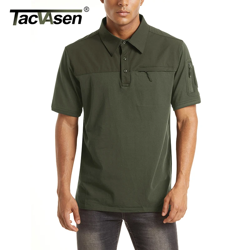 Tacvasen With 2 Zipper Pocket T-shirt 