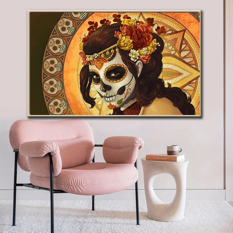 Картина на холсте с принтом стену День мертвых kull Ar плакаты постеры украшение для