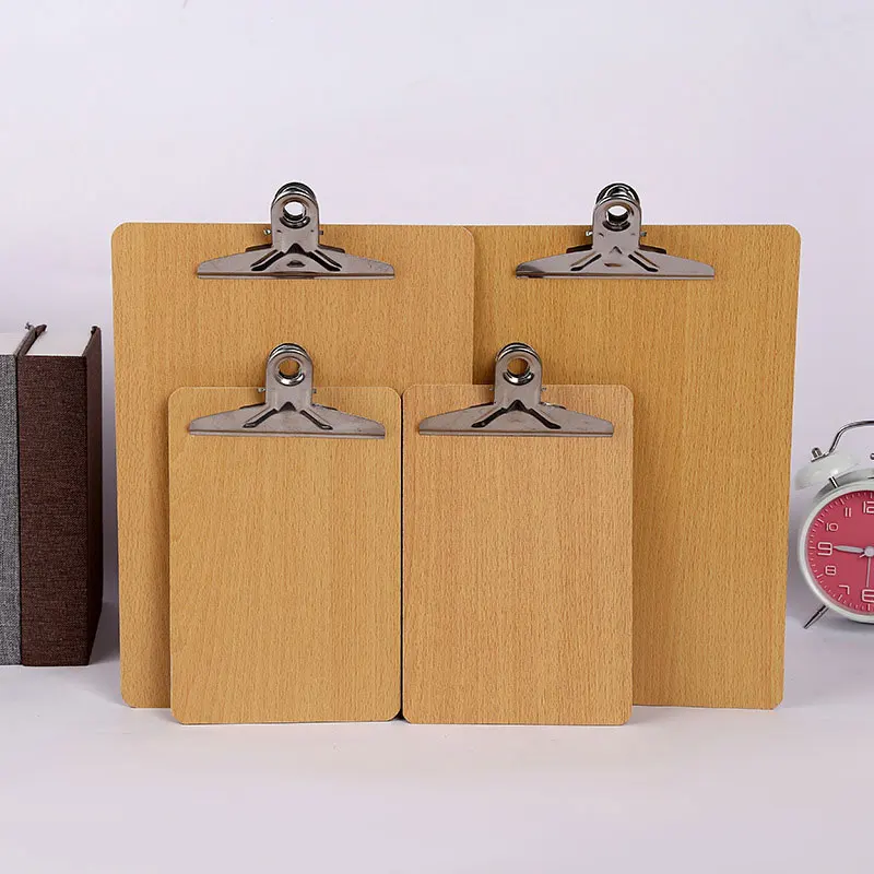 A4 A5 Wooden Clipboard Folder Paper Ticket Bills Document File Clip WordPad Office School Writing Board Clamp Holder Stationery writing clipboard transparent clipboard