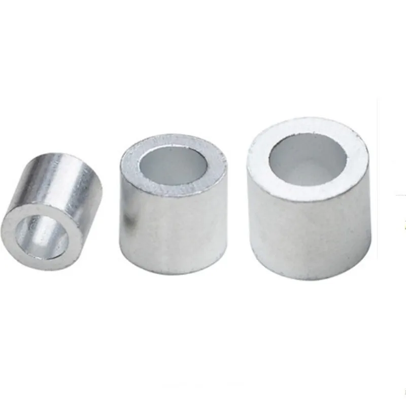 Round Aluminum Wire Clamps Card Heads Wire Locks M1.2 M1.5 M1 M2 M2.5 M3 M4 M5 M6 M8 Aluminum Cable Crimps Sleeve