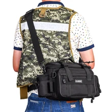 Сумка для рыболовных снастей, сумка через плечо, поясная сумка, рыболовные приманки, снасти, снасти, сумка для хранения, с 2 коробками для рыболовных снастей