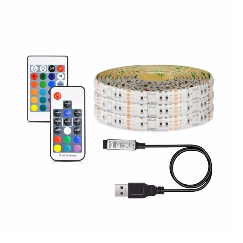 

5V LED Strip Light RGB Flexible Light 5050 SMD USB 4pin Decorative Lighting for Home/Hotel TV Dest Screen Backlight & Bias Lamp