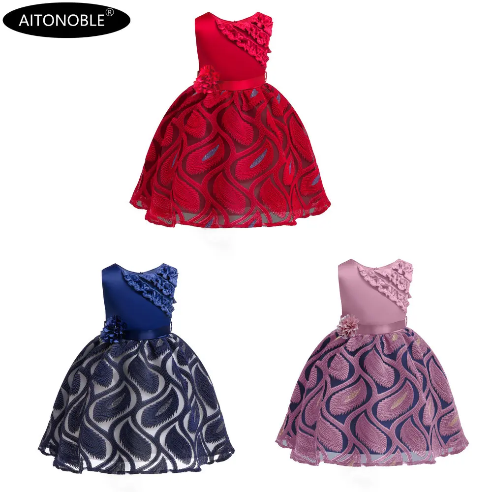 Aitonoble New Costume Christmas Dress Girl's Dress Children Skirt Cosplay Christmas For Girls With a Gift Bag