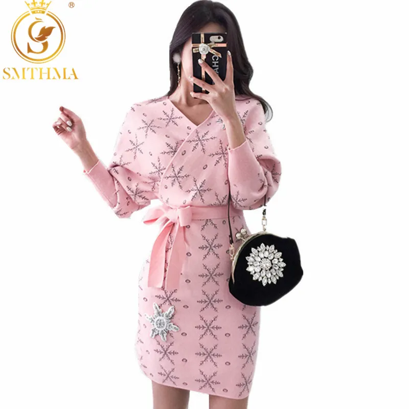 snowflake sweater dress