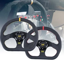 Универсальный 13 дюймов ПВХ авто гоночный руль Глубокий Кукуруза Дрифтинг спортивный руль с логотипом