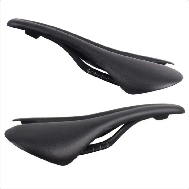 Bicycle Saddle Lightweight Hollow Shock Absorption Carbon Fiber Front Seat Mat Cushion Bike Cycling Accessories