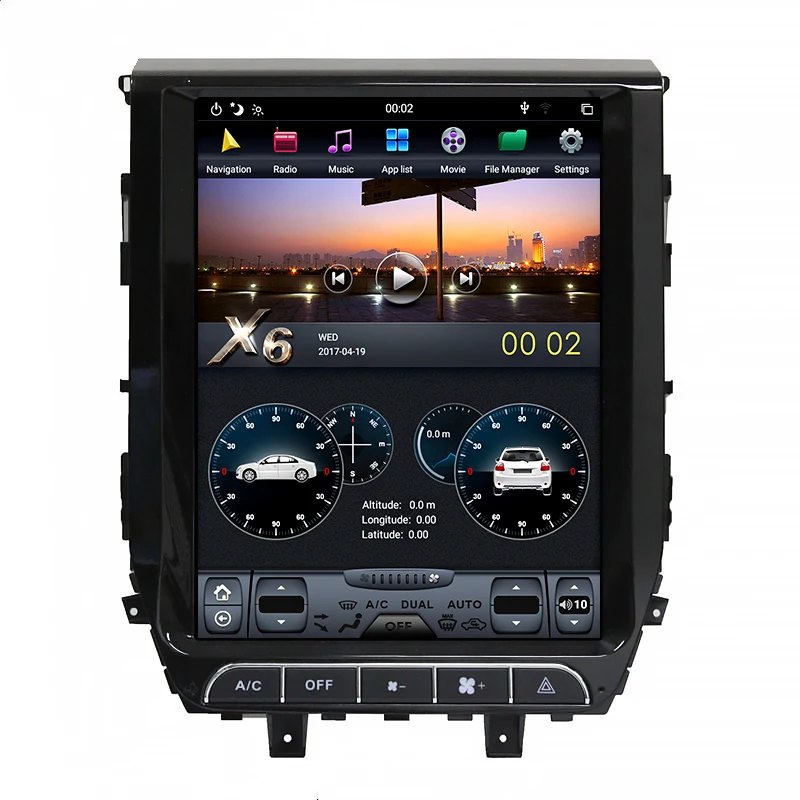 DVD-плеер в стиле Tesla с Android и GPS-навигацией для Toyota Land Cruiser LC200 2016 2018 автомобильное