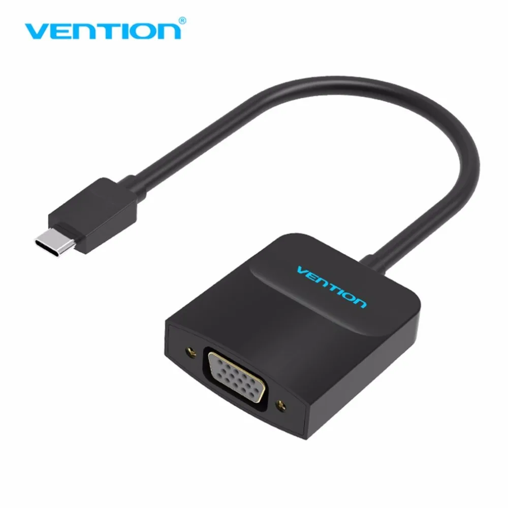 Vention type-C Интерфейс VGA адаптер конвертер кабель аналоговый видео аудио 1080p тип-c штекер VGA Женский для компьютера