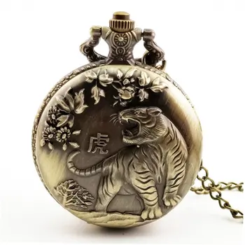 

2019 Chinese Zodiac Quartz Pocket Watch Necklace Pendant Clock For Mens Women's Best Gifts Orologio Uomo Hot Selling