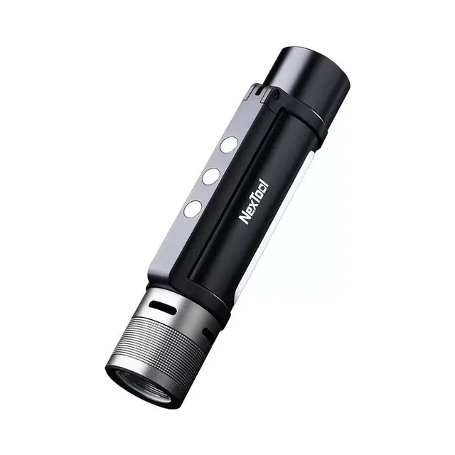 NEXTOOL 6-in-1 1000lm Dual-light Zoomable Alarm Flashlight USB-C Rechargeable Mobile Power Bank Camping Work Light 