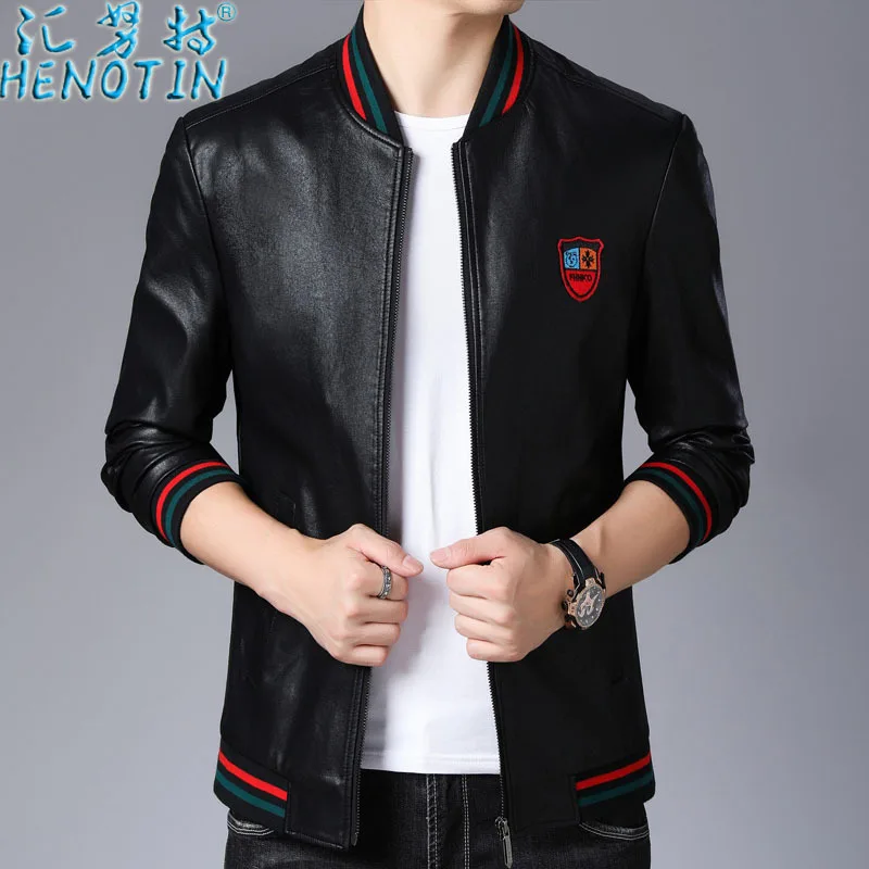 

Sink Knut Genuine Product New Style Autumn And Winter Young And Middle-aged Leather Coat Coat Men's Jacket Locomotive Baseball U