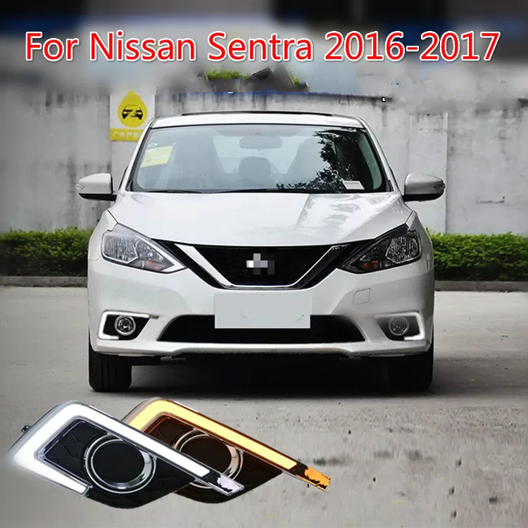 car-styling For Nissan Sentra 2016 2017 LED driving DRL with Daytime Running Light style Daylight Fog Head Lamp | Автомобили и