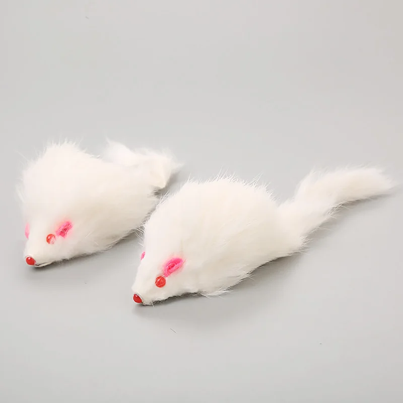 1Pcs False Mouse Cat Pet Toys 18 cm Cat Long-haired Tail Mice Mouse Toys Soft Rabbit Fur Furry Plush Cat Toy For Pet Cats Dogs playology dog toys Toys