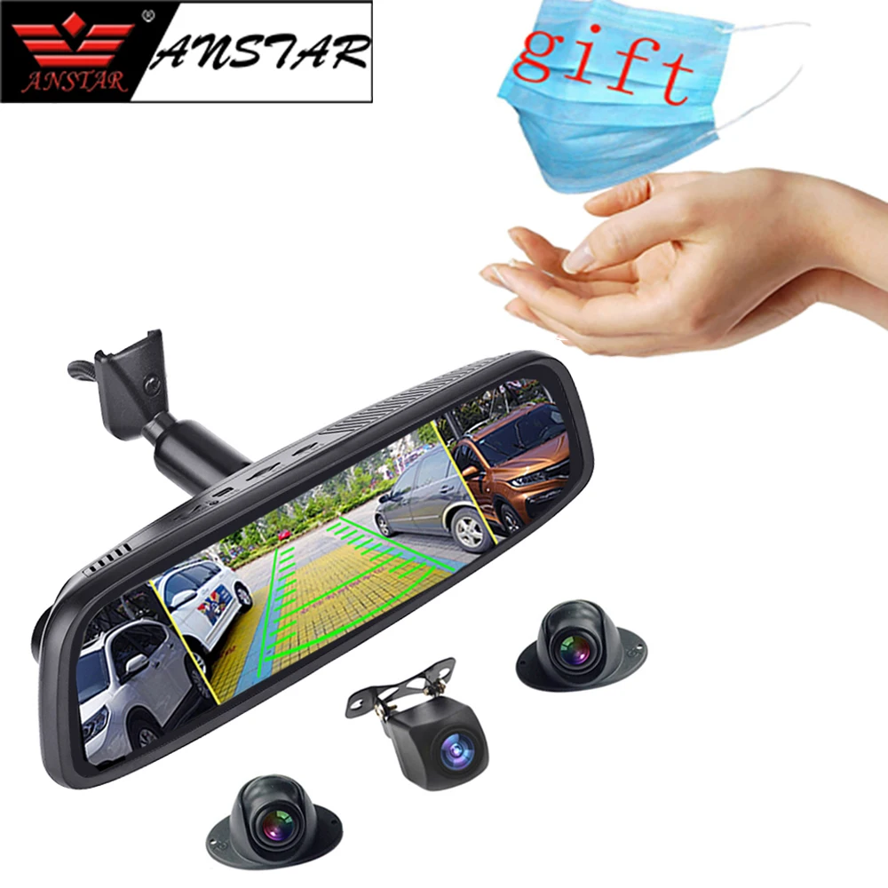 Зеркало заднего вида Anstar 10 '' видеорегистратор с 4CH камерой s 2 ГБ + 32 4G Android ADAS GPS
