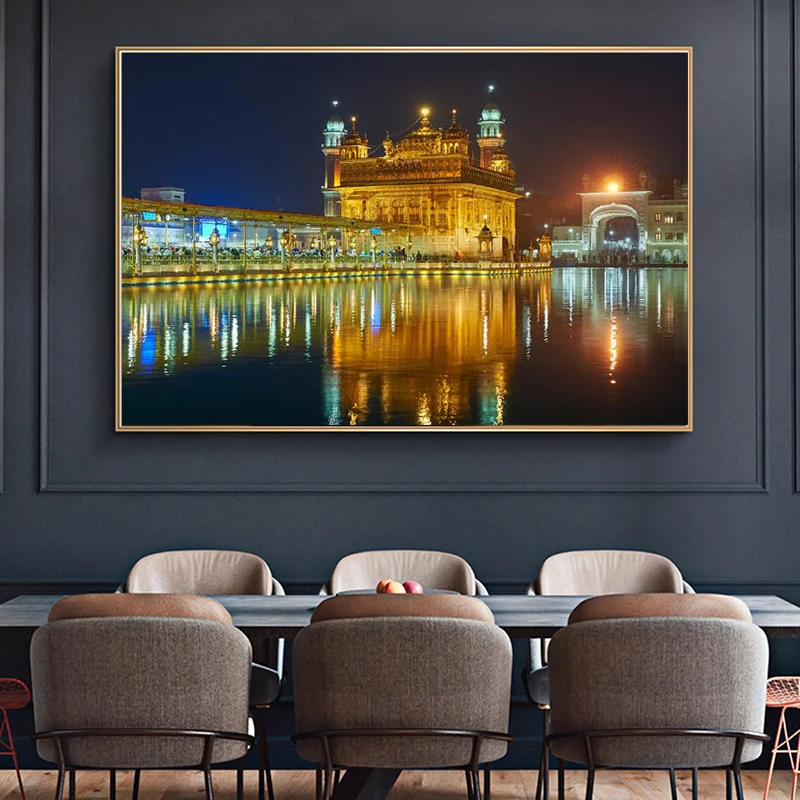 Amritsar холст с золотыми храмами художественные плакаты настенные картины для гостиной печать на холсте