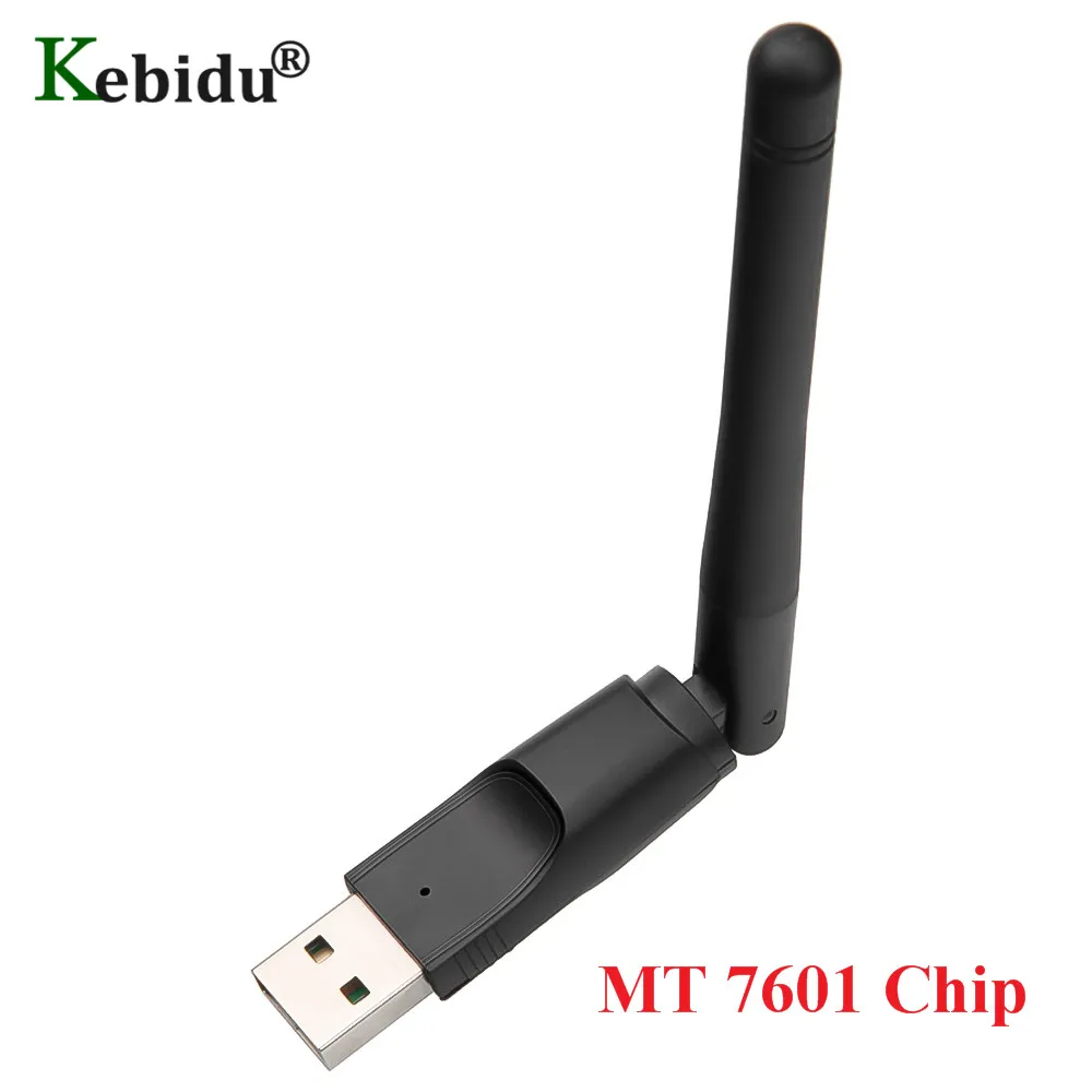 Kebidu беспроводной USB 2,0 WiFi адаптер сетевой LAN карты MT7601150Mbps 802.11n/g/b сетевой Wifi ключ для телеприставки ноутбука