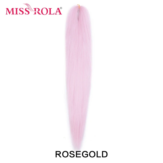 Miss Rola Synthetic Wholesale Bulk 5 Pieces 24 Inch 100g Stretched Jumbo Braiding Hair Kanekalon Pink Twist Braid Hair Extension 24/613