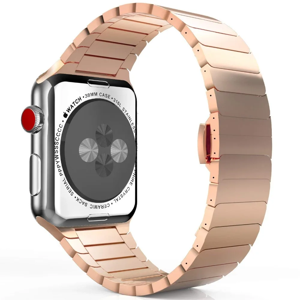 Ремешок из нержавеющей стали для Apple watch 38 мм 42 мм ремешок для браслета 40 мм 44 мм ремешок для часов для iwatch серии 5 4 3 2 1 Аксессуары