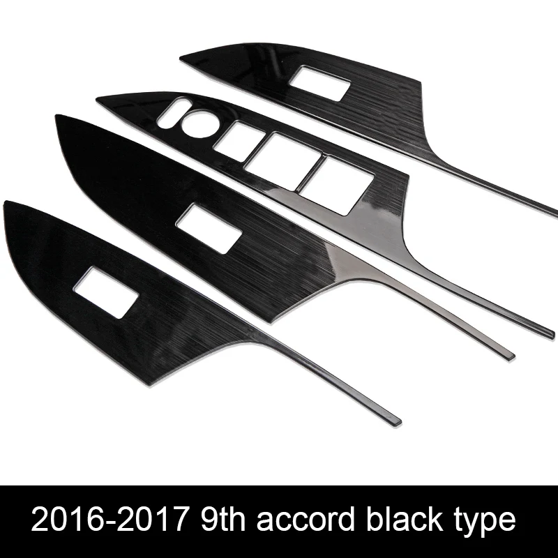 Lsrtw2017 нержавеющая сталь автомобиль для панели управления окон для honda accord 2012 2013 9th accord - Название цвета: 2016-2017 type 1