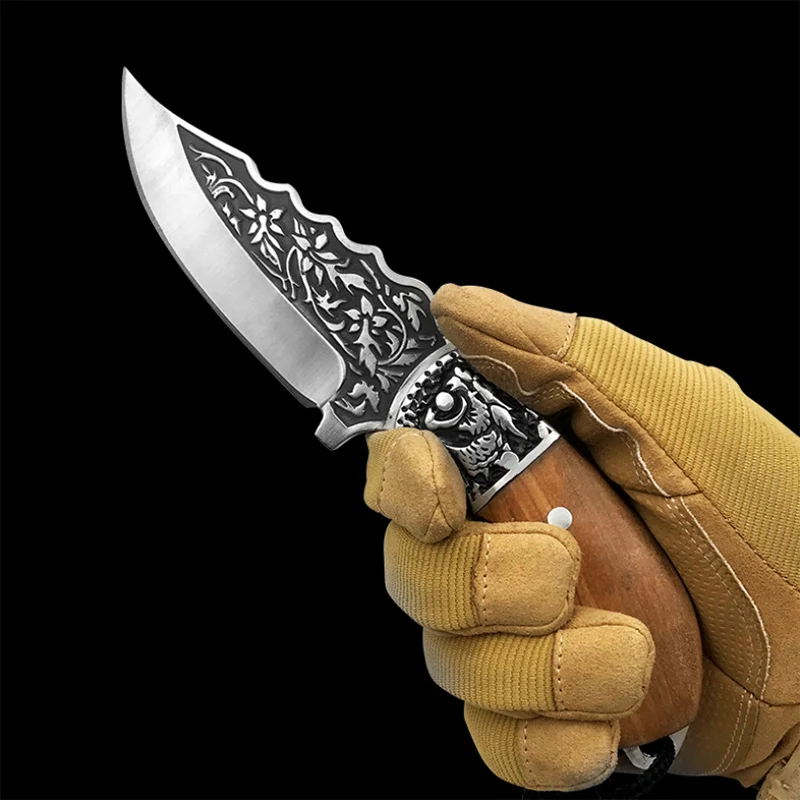 

Free Shipping High hardness and sharp tactical outdoor knife thickened blade Fixed Blade Knife camping self defense DEC tool