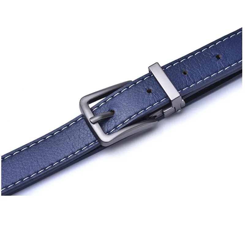 New Style Fashion Children Leather Belts Design Alloy Pin Buckle Boys Girls Kid Casual Waistband Jeans Adjustable Men's Belt 2
