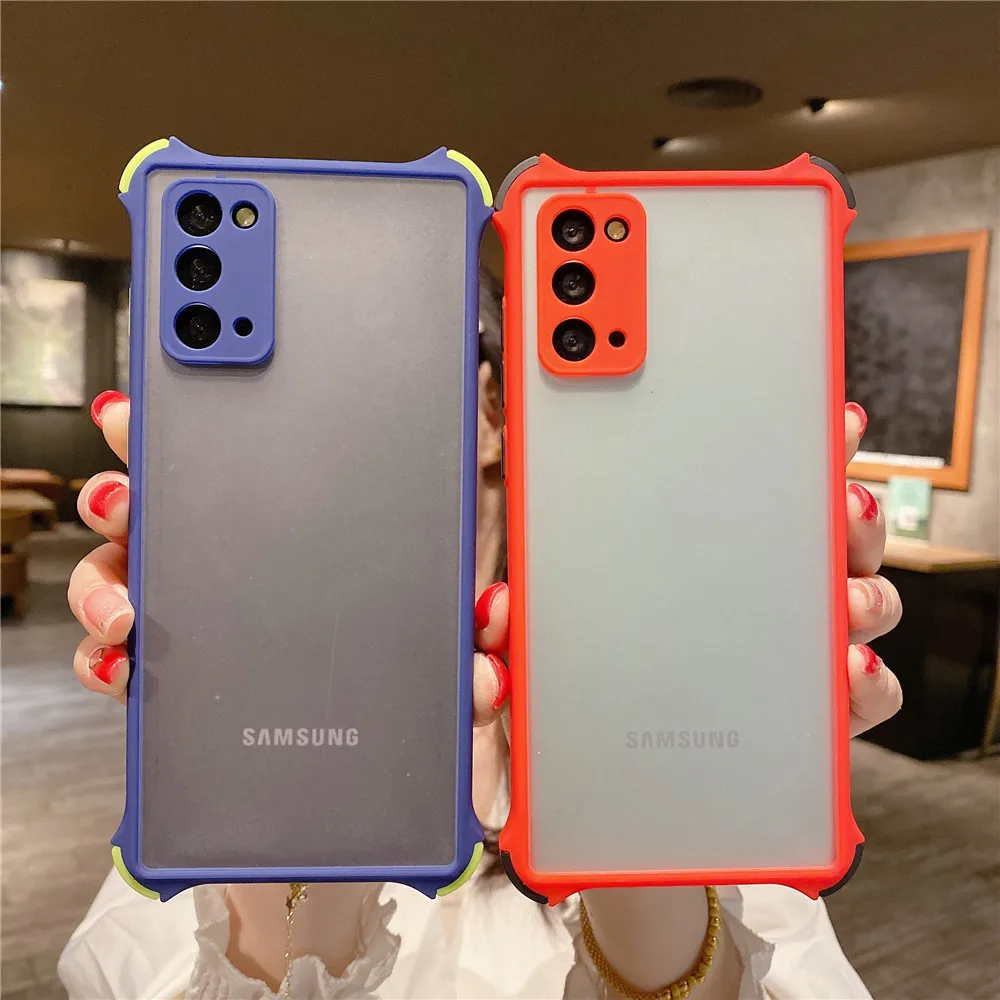 Armor Phone Case For Samsung Galaxy M42 M02 M31 M52 M51 M01 Core M30 M62 M10 Candy Color Shockproof Matte Back Cover kawaii phone cases samsung