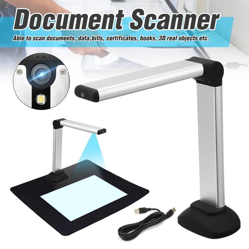 Portable High Speed USB Book Image A4 Document Camera Scanner With 8.0MP Camera School Office Libra