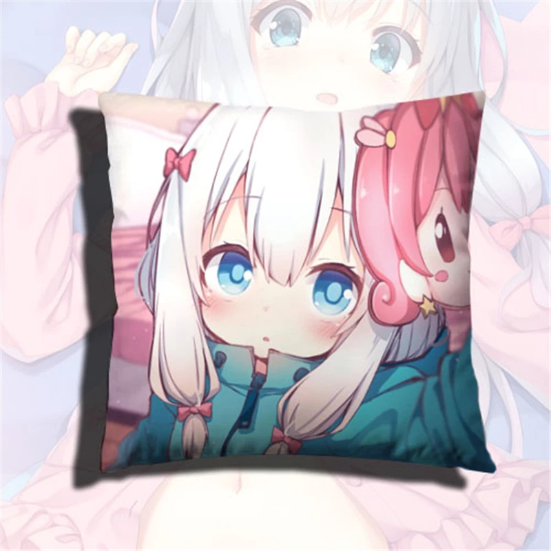 I Новая двухсторонняя подушка с рисунком из мультфильма Eromanga Sensei Izumi Sagiri, включает в себя наволочку и внутреннюю подушку унисекс, подарки - Цвет: I
