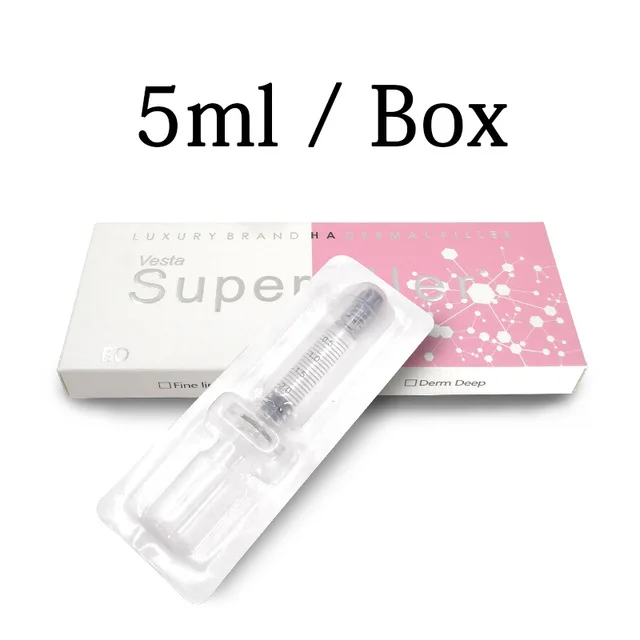 

5ml Dermal Lip Filler injection Cross-linked filler Hyaluronic acid gel HA Superfiller use for hyaluron pen or needle with box