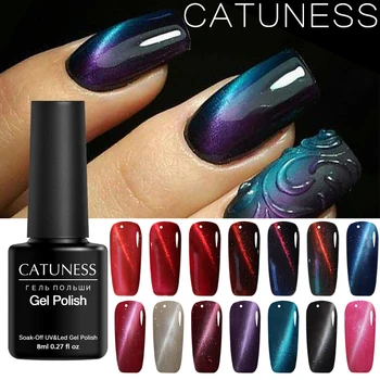 

CATUNESS Nail Polish Set for Manicure Cat Eye Color Gellak Semi Permanent Glitter Nails LED UV Hybrid Nail Gel Varnish Top Sale