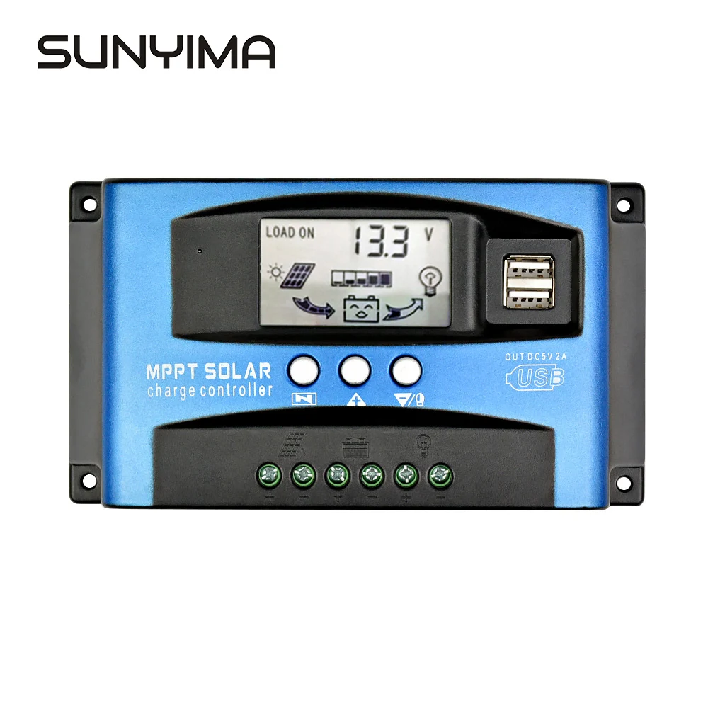 24V 5V 3A Blau USB Intelligent Auto Neu Regler Controller Solarpanel 12V