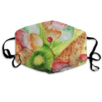 

Trendy Mask Reusable Anti Dust Face Mouth Cover Summer Tropical Animals Birds Striped Mask Warm Windproof