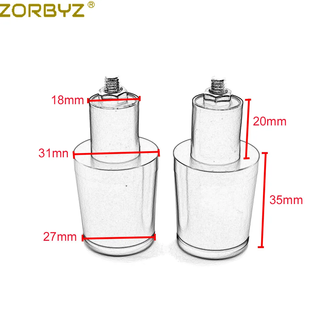 ZORBYZ пара 7/8 ''22 мм Мотоцикл с ЧПУ алюминиевый руль рукоятка торцевой ползунок колпачок штекер для Honda Suzuki Yamaha Kawasaki KTM