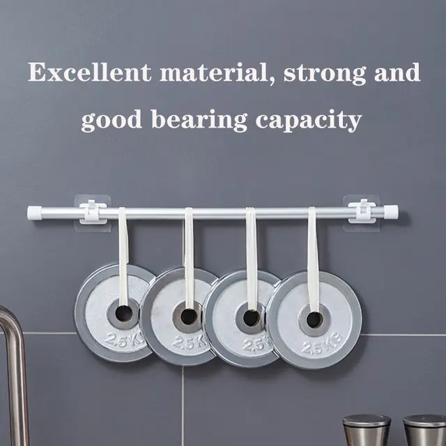 Lyukasztás Nélküli Állítható Függönyrúd Tartó Szorítóhorog Rúd Tartók Ragasztó Fali Függöny Rögzített Klip Függő Állványok Horgok - Image 5